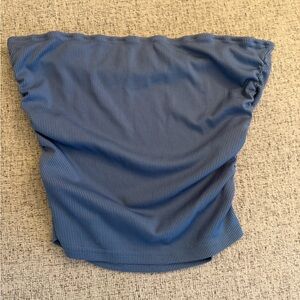 Blue Ribbed Tank Top